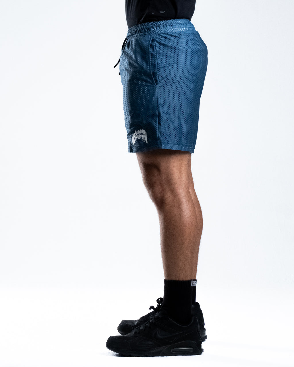 Double Layered Mesh Shorts - Steel Blue