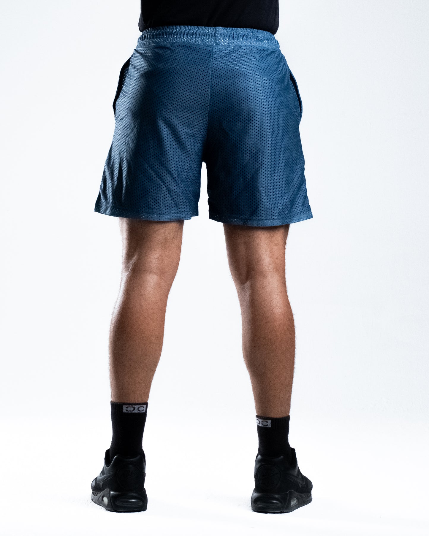 Double Layered Mesh Shorts - Steel Blue