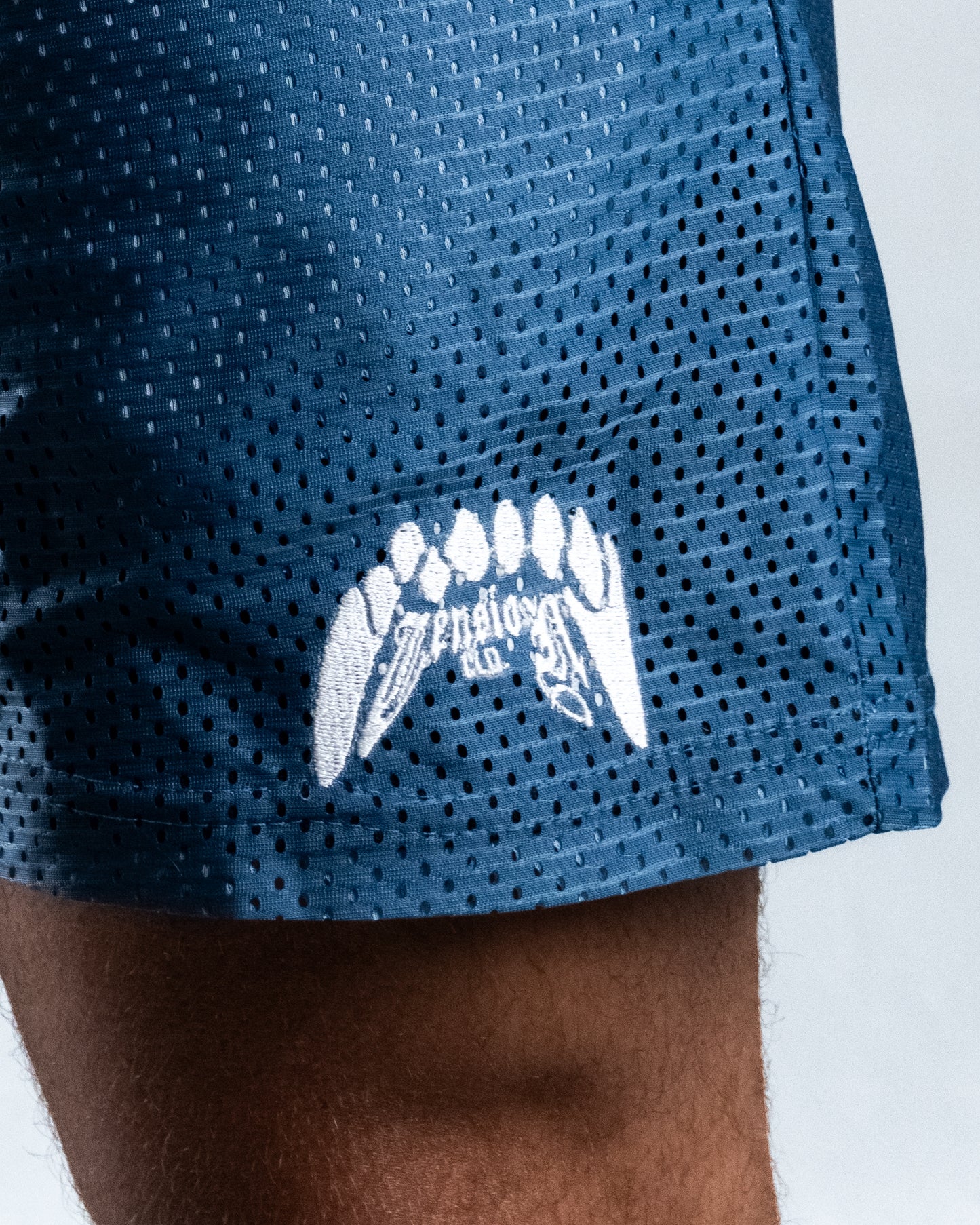 Double Layered Mesh Shorts - Steel Blue