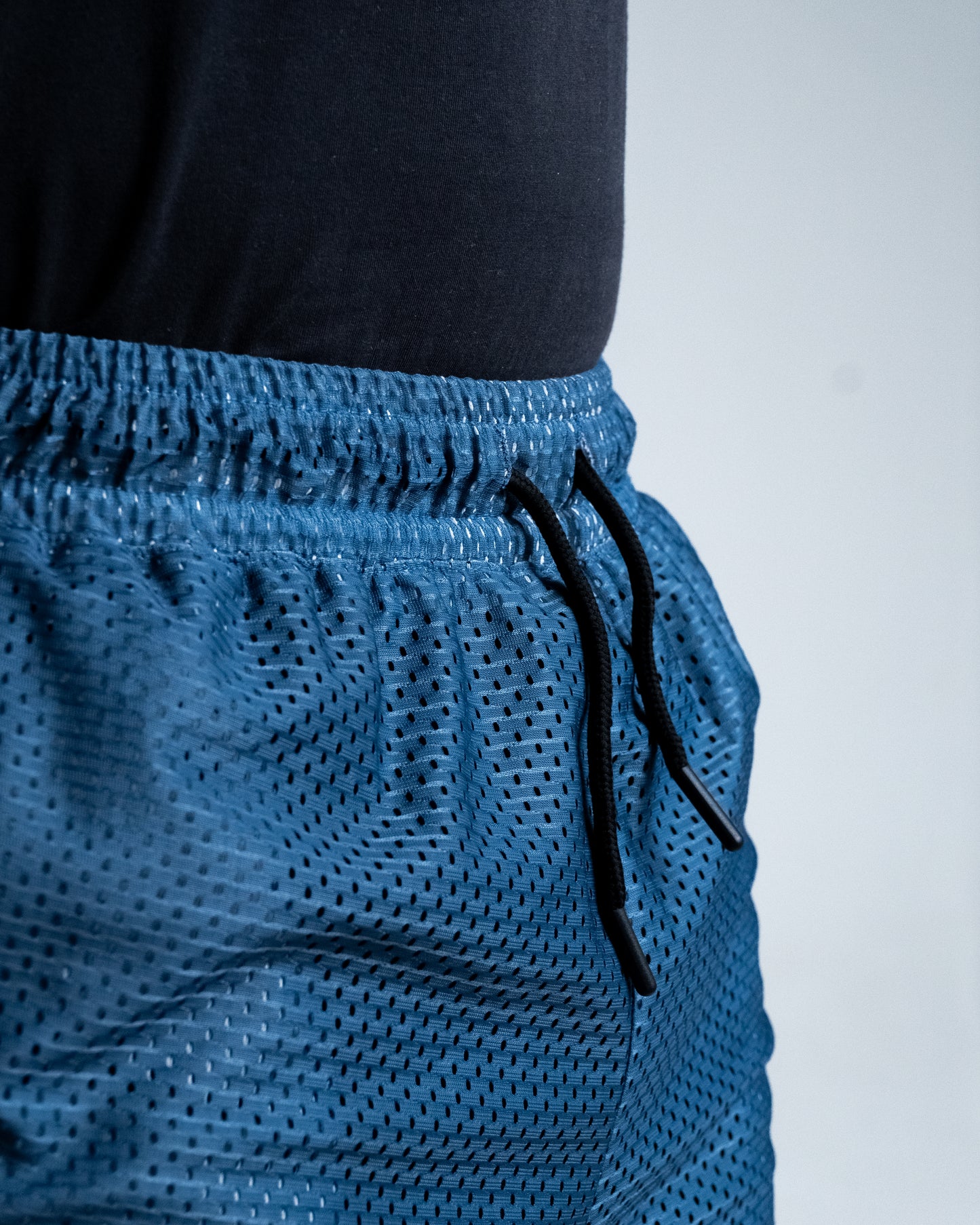Double Layered Mesh Shorts - Steel Blue