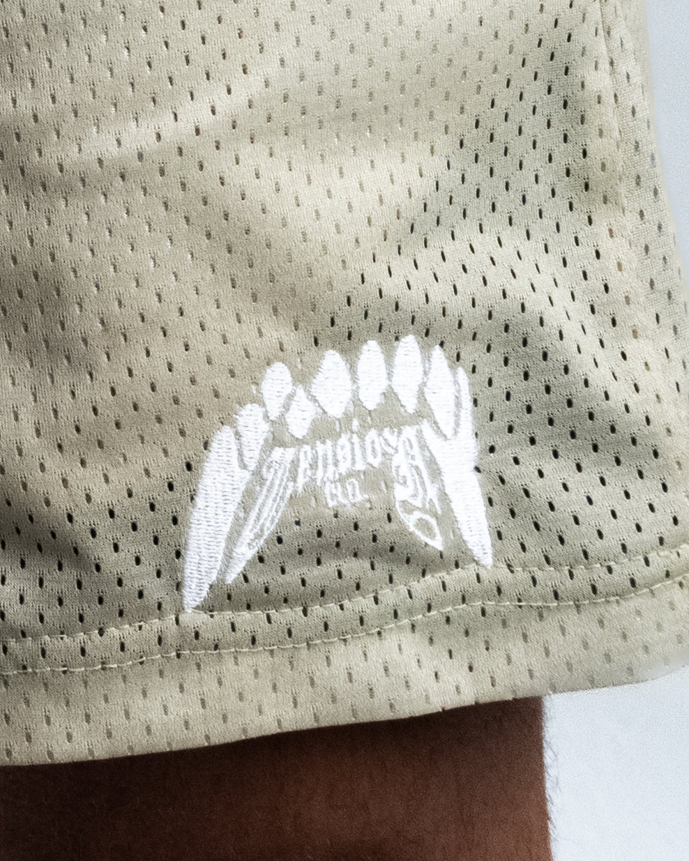 Double Layered Mesh Shorts - Sand Beige