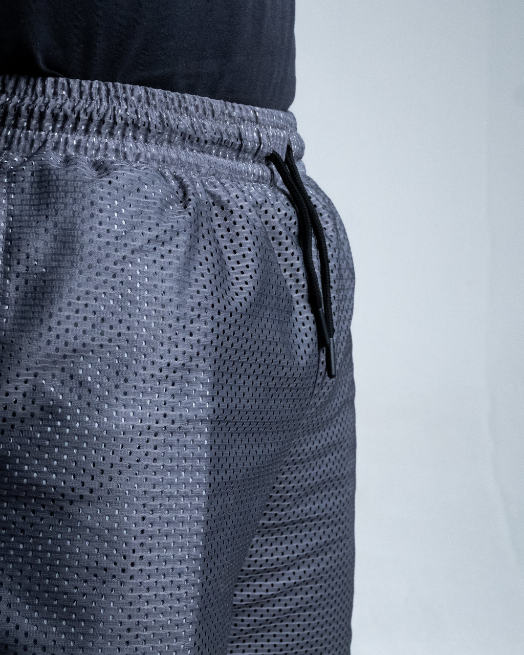 Double Layered Mesh Shorts - Nardo Grey