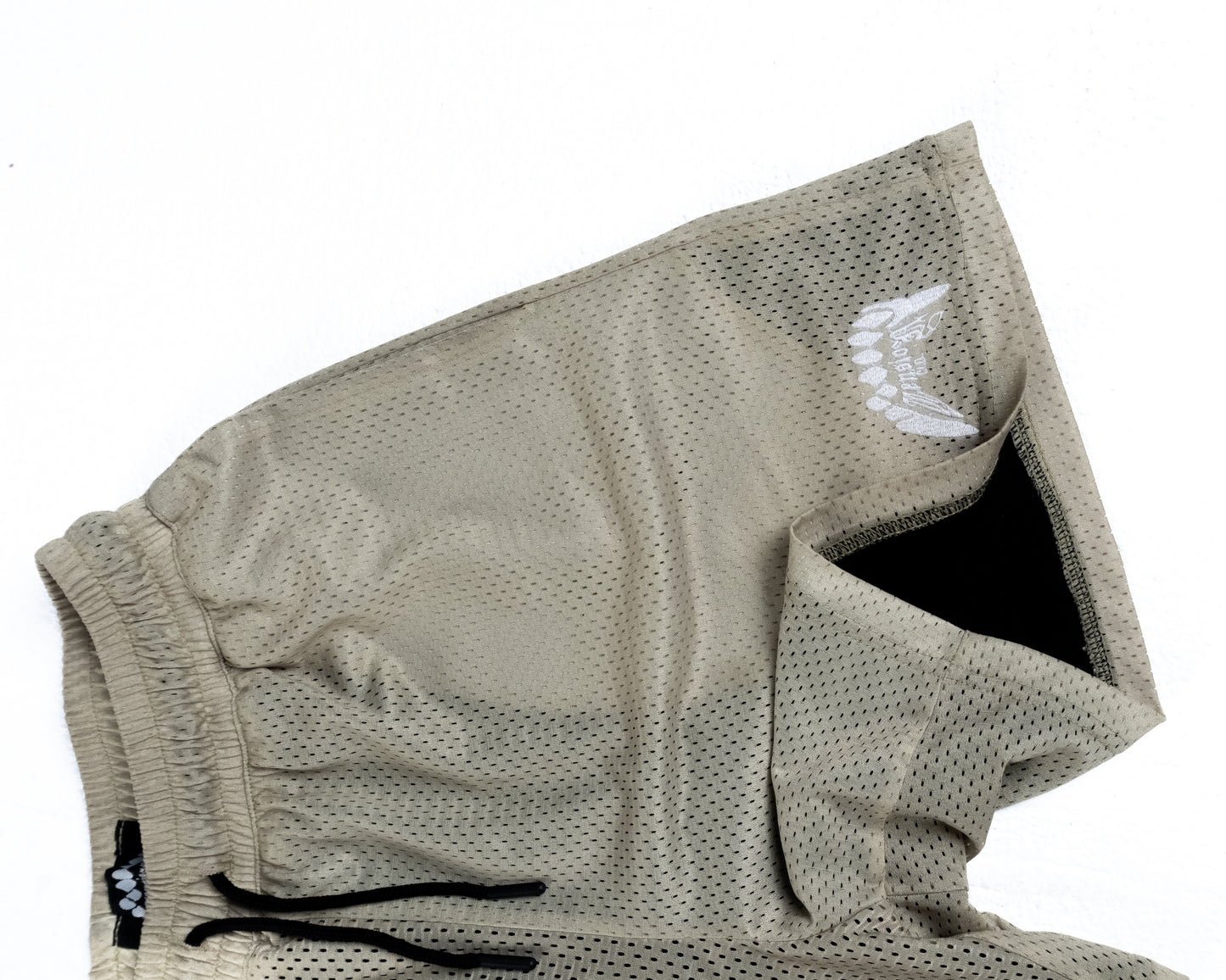 Double Layered Mesh Shorts - Sand Beige