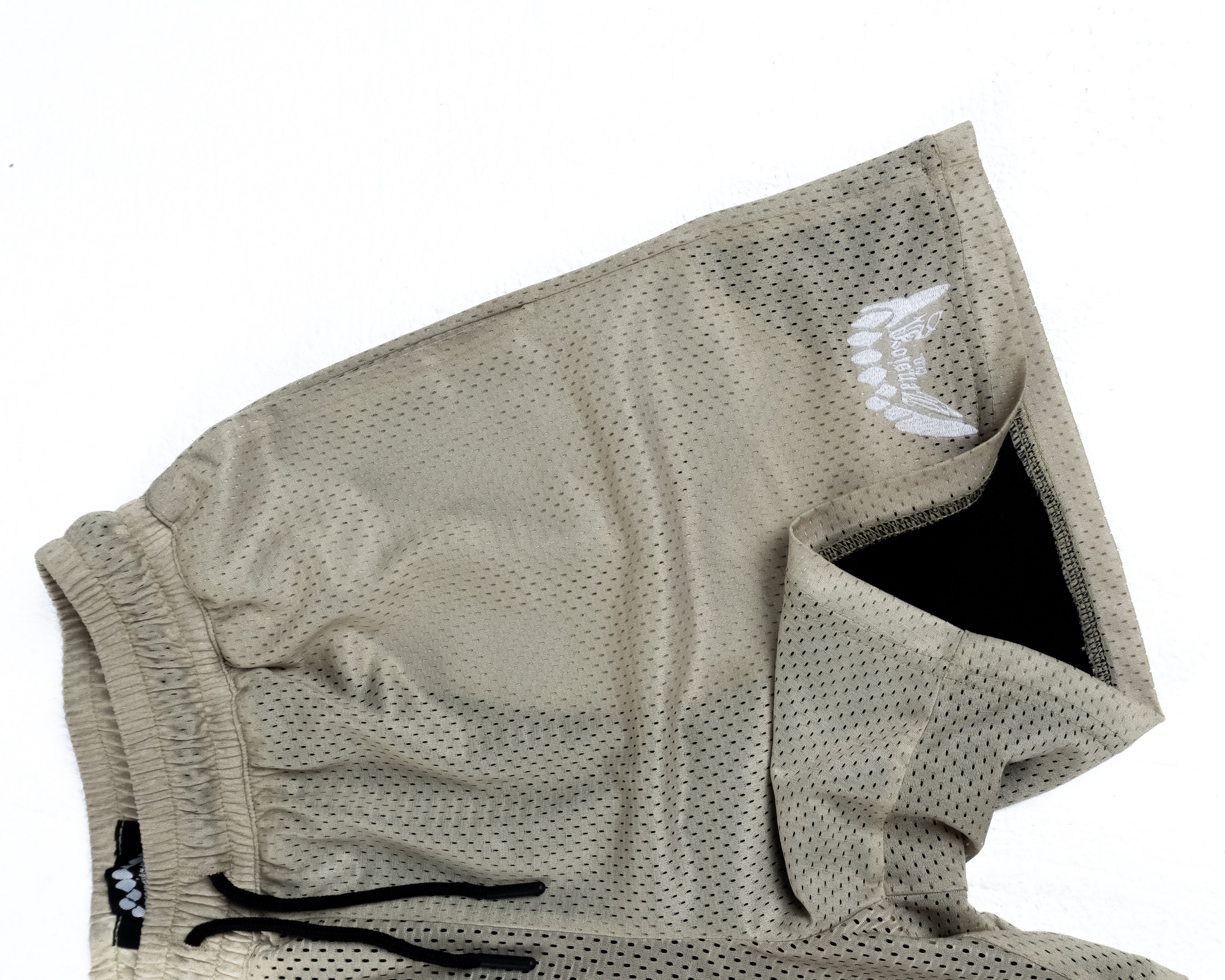 Double Layered Mesh Shorts - Sand Beige