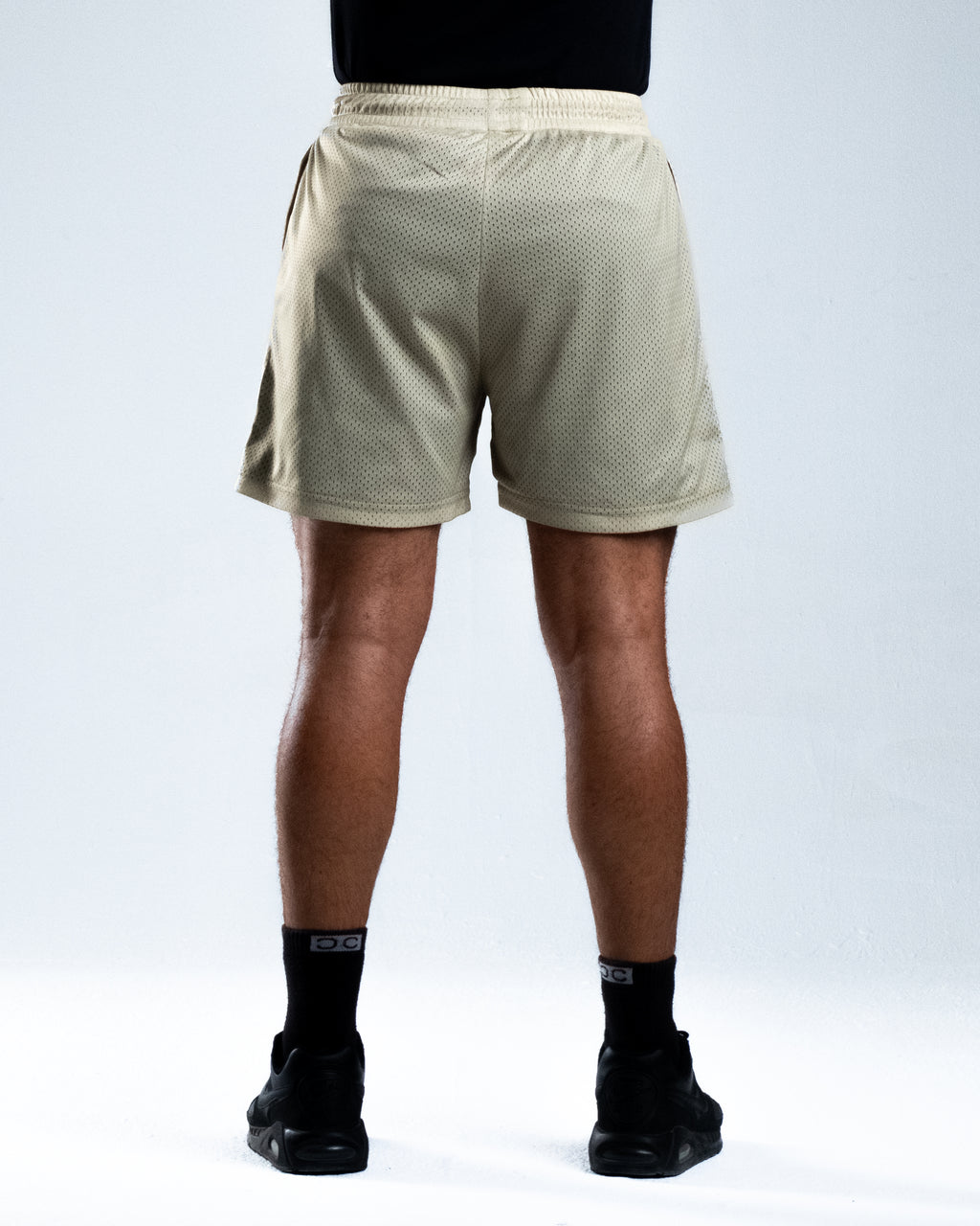 Double Layered Mesh Shorts - Sand Beige
