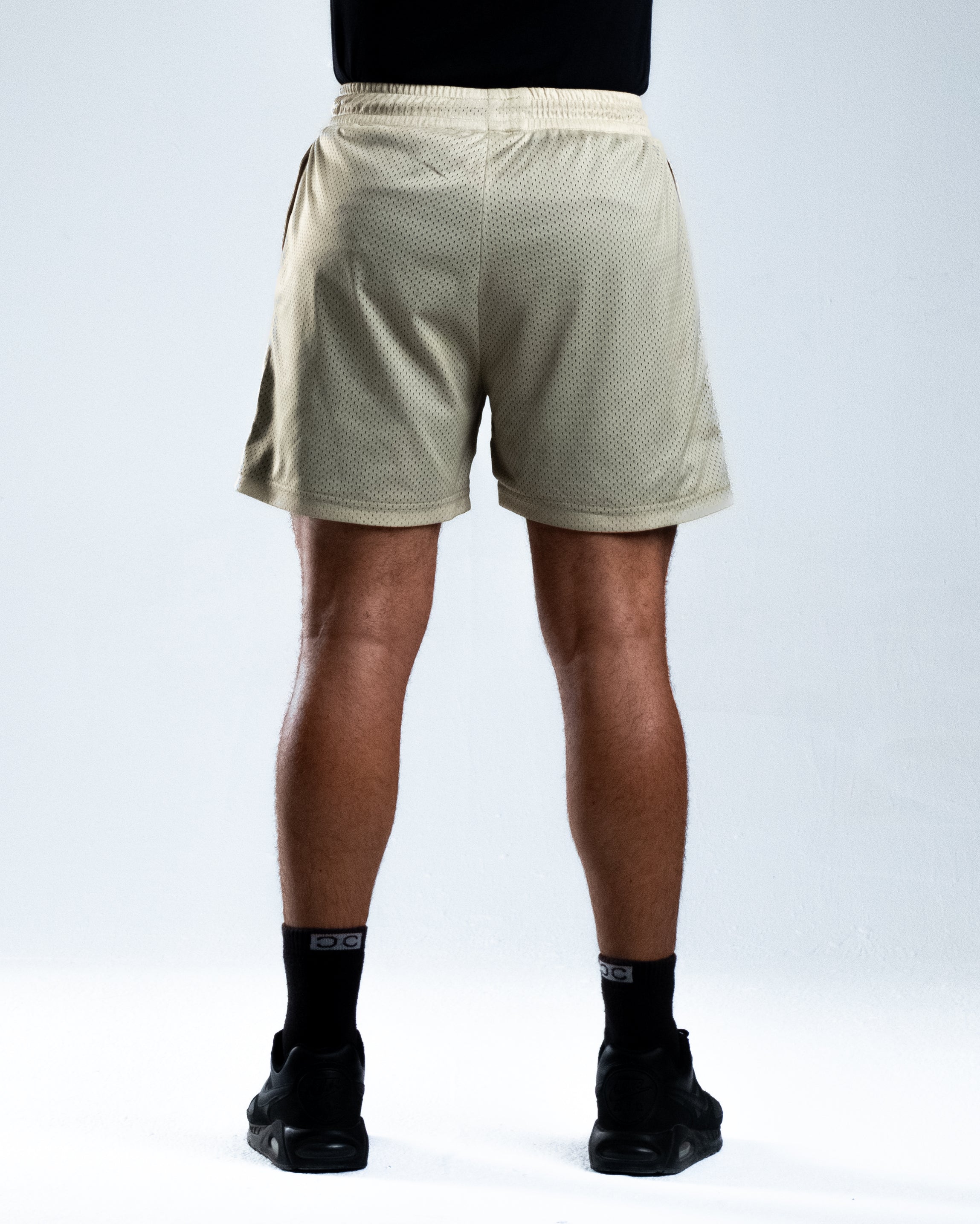 Double Layered Mesh Shorts - Sand Beige