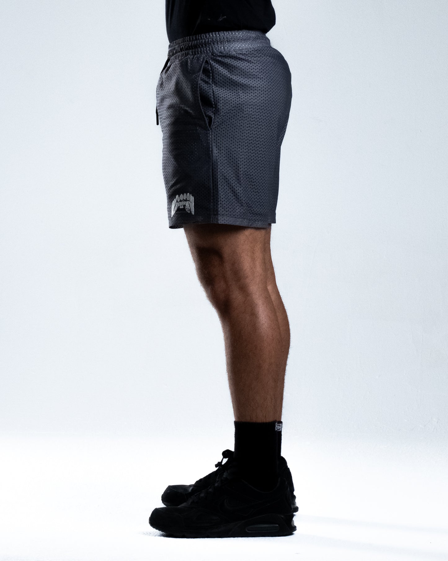 Double Layered Mesh Shorts - Nardo Grey
