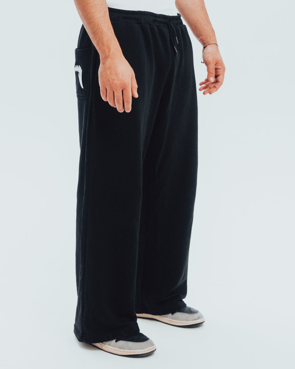 Wide Leg Sweatpants Black