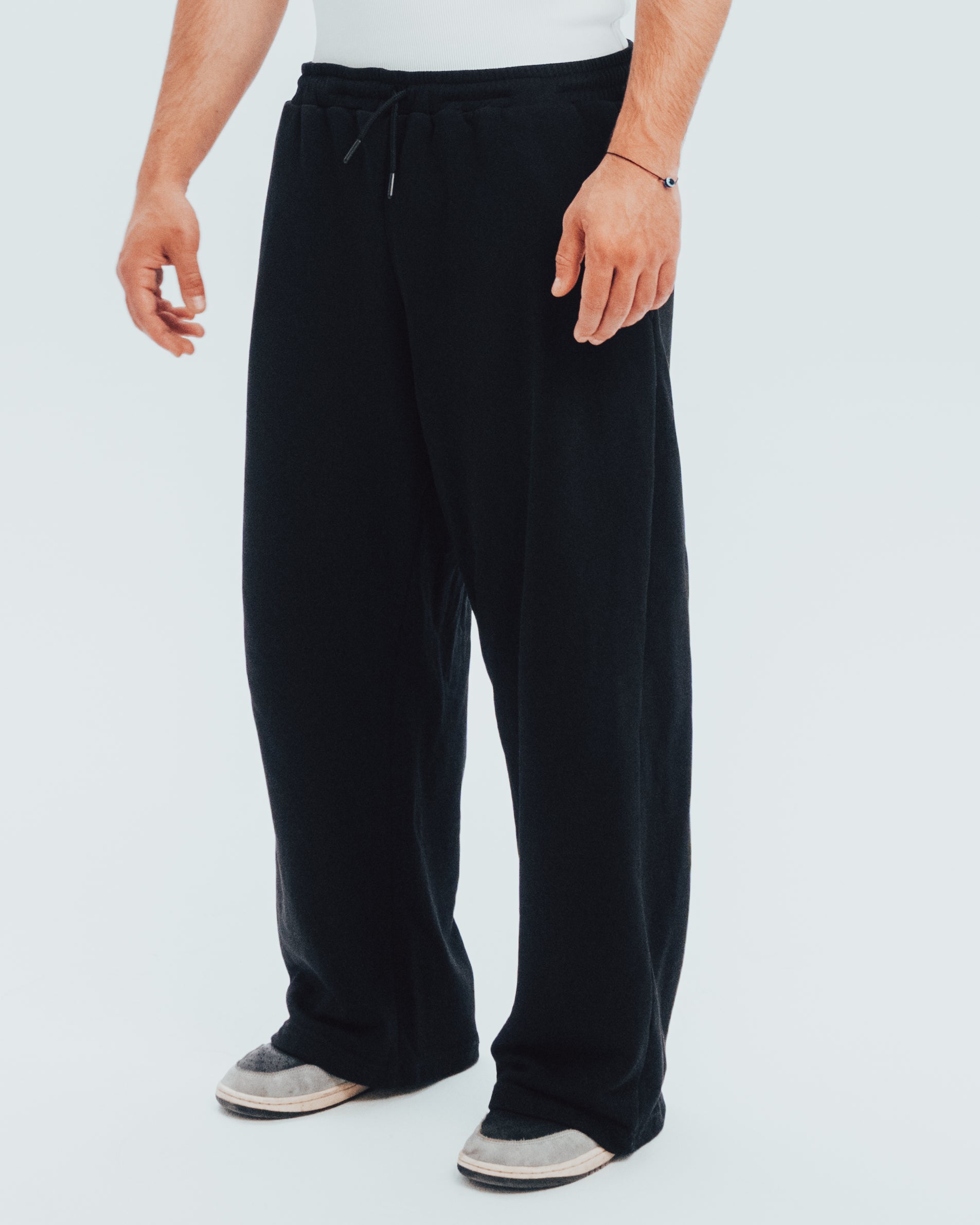Wide Leg Sweatpants Black
