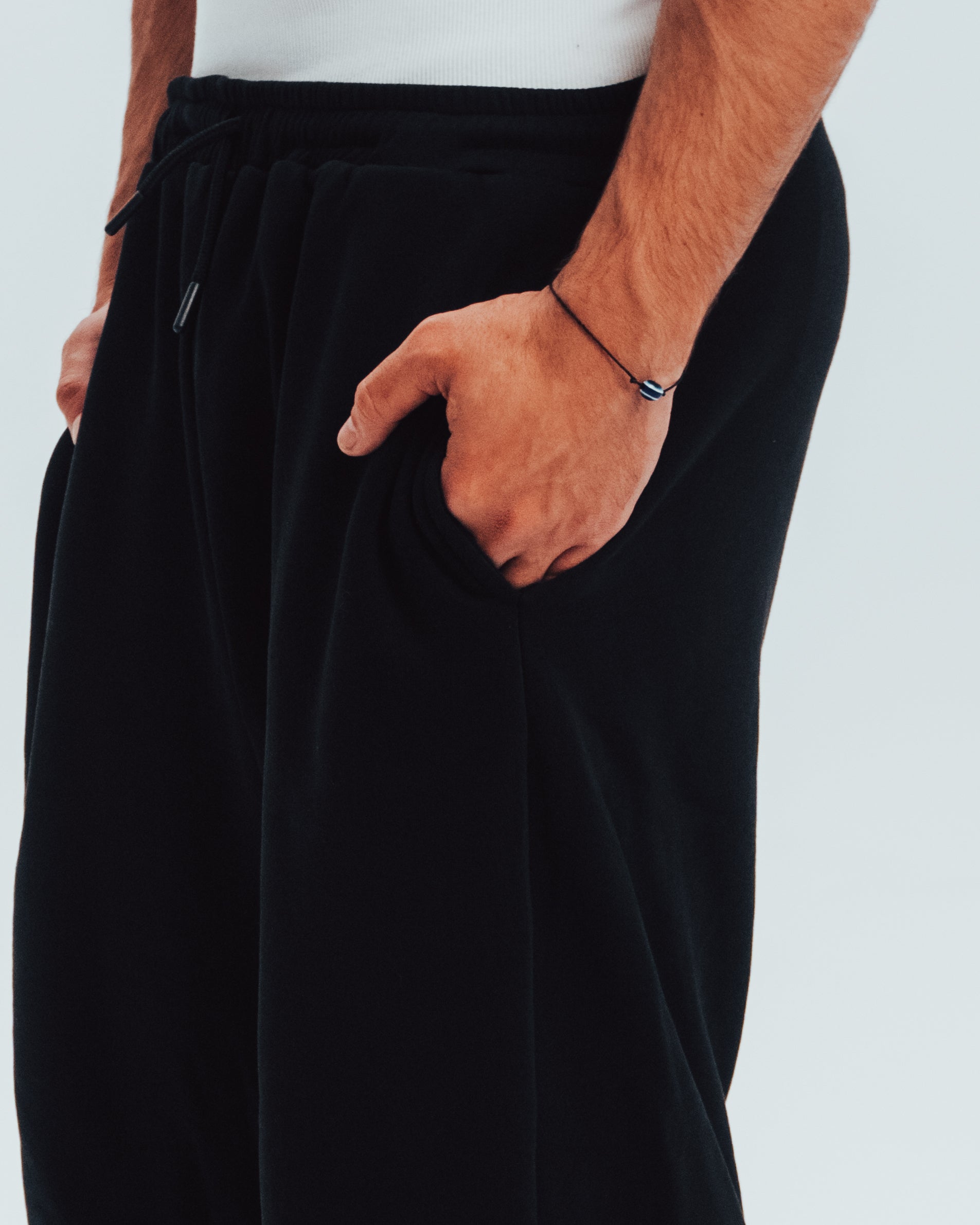 Wide Leg Sweatpants Black