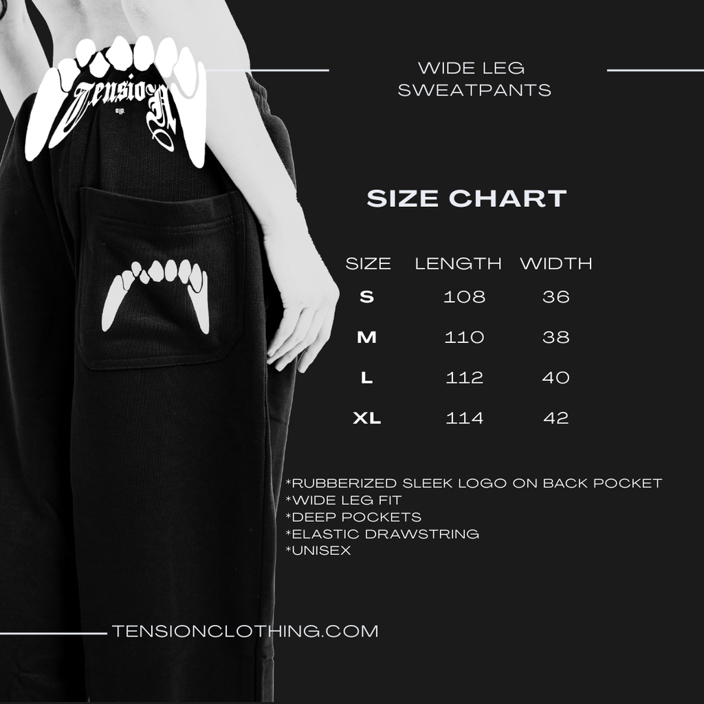 Wide Leg Sweatpants Black