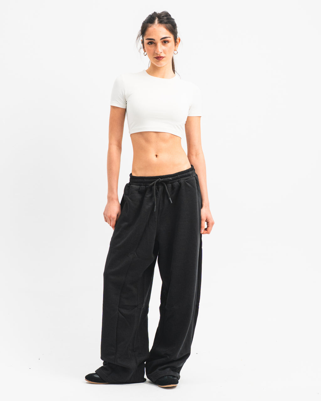 Wide Leg Sweatpants Black