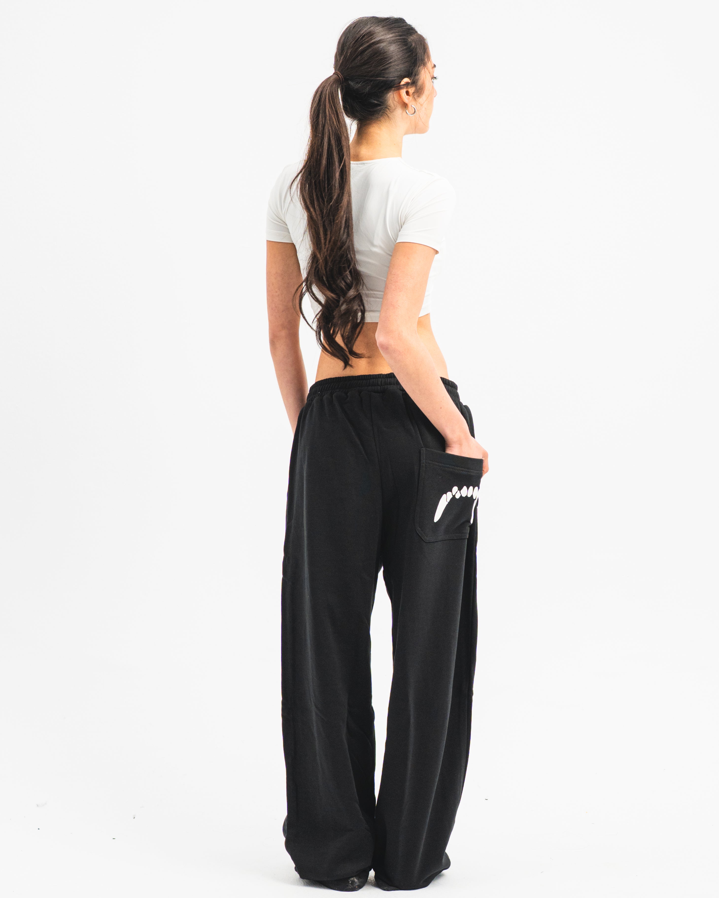 Wide Leg Sweatpants Black