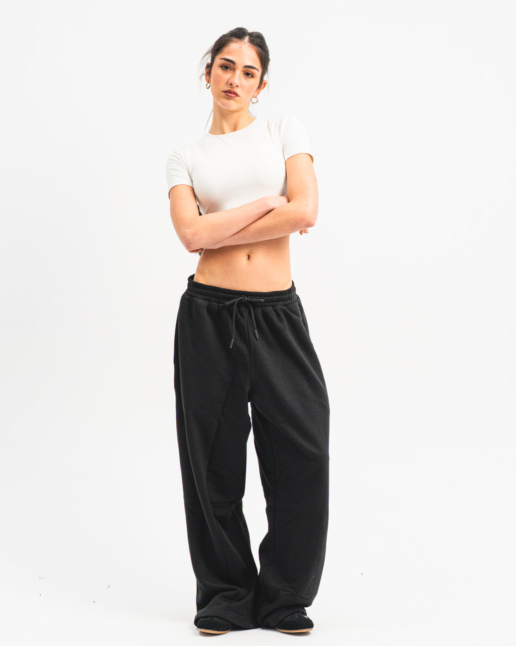 Wide Leg Sweatpants Black